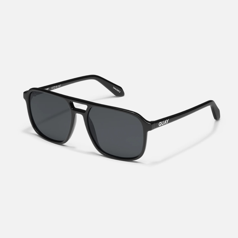 🚫SOLD ON MERC🚫NEW QUAY ON THE FLY Retro Aviator Sunglasses Black Frame Polarized